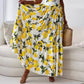 💕Robe longue élégante à bretelles spaghetti et imprimé citron pour femmes