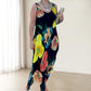 Élégante robe florale sans manches