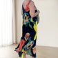 Élégante robe florale sans manches