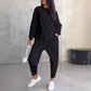 Ensemble Sweatshirts et pantalons à manches longues et ourlet irrégulier pour femmes
