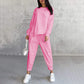 Ensemble Sweatshirts et pantalons à manches longues et ourlet irrégulier pour femmes
