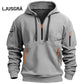 Pull semi-zippé avec poches pour hommes