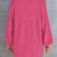 Chemise ample en tricot gaufré de couleur unie pour femmes
