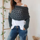 Châle en tricot découpé à doubles manches pour femmes