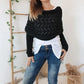 Châle en tricot découpé à doubles manches pour femmes