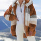 MANTEAU MATELASSÉ EN LAINE D'AGNEAU CONTRASTANT