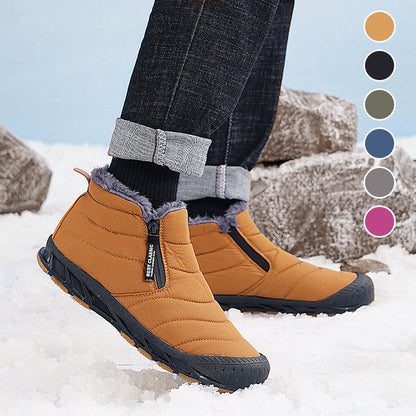 Livraison gratuite-Bottes de neige d'extérieur chaudes, doublées de fausse fourrure et imperméables