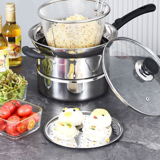 Casserole polyvalente en acier inoxydable