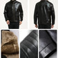 Veste en cuir matelassée pour hommes Veste en cuir