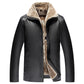 Veste en cuir matelassée pour hommes Veste en cuir