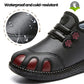 Chaussures plates en cuir épais et chaud