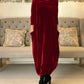 Robe longue amincissante à col rond💖