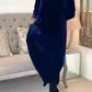 Robe longue amincissante à col rond💖