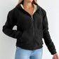 Sweat Zippé et Doublé à Capuche pour Femme