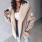 ❄️Spécial hiver Livraison gratuite❄️Veste à capuche douce et floue avec poches pour femmes