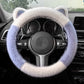 Housse de Volant Douce Universelle Antidérapante en Peluche avec Oreilles de Chat Mignonnes