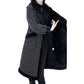 🔥NOUVEAU HOT SLAE✨Haute qualité✨ Manteau croisé pour femme avec doublure en peluche