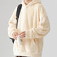 Sweat à Capuche Épais et Ample de Couleur Unie pour Hommes