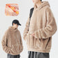 Sweat à Capuche Épais et Ample de Couleur Unie pour Hommes