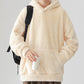 Sweat à Capuche Épais et Ample de Couleur Unie pour Hommes