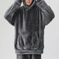 Sweat à Capuche Épais et Ample de Couleur Unie pour Hommes