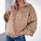 Manteau à Enfiler en Peluche Tendance avec Fermeture Éclair Partielle pour Femmes