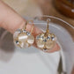 Boucles d'oreilles élégantes en or pour femmes, ornées de pierres précieuses et de cristaux