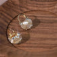 Boucles d'oreilles élégantes en or pour femmes, ornées de pierres précieuses et de cristaux