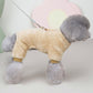 Salopette polaire élastique pour animaux de compagnie avec cordon de serrage