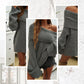 Pull-over ample de couleur unie à la mode