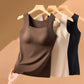 Débardeurs thermiques à col en U pour femmes avec soutien-gorge intégré