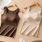 Débardeurs thermiques à col en U pour femmes avec soutien-gorge intégré