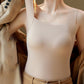 Débardeurs thermiques à col en U pour femmes avec soutien-gorge intégré