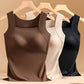 Débardeurs thermiques à col en U pour femmes avec soutien-gorge intégré