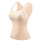 Débardeurs thermiques à col en U pour femmes avec soutien-gorge intégré