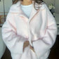 ☃️Warm Winter Series-𝑵𝒐.1💖Manteau d'hiver ample à revers en peluche pour femmes