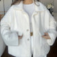 ☃️Warm Winter Series-𝑵𝒐.1💖Manteau d'hiver ample à revers en peluche pour femmes
