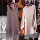 🎅Offre spéciale de Noël 🎅Ensemble Sweatshirt Ample à col Roulé et Mini Robe en Gaze Sans Manches pour Femmes💗