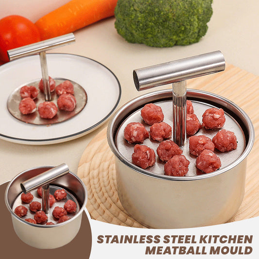 🔥 Tout juste sorti des rayons — 50 % de réduction 🔥 Moule à boulettes en acier inoxydable — un indispensable de la cuisine 🥙