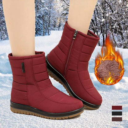 🏆Bottes de Neige Imperméables Antidérapantes Doublées de Peluche pour Femmes