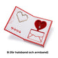 Coffret Cadeau pour Bijoux de la Saint-Valentin Avec Carte de Vœux
