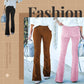 💖Vente limitée -50 % de réduction💖Pantalon de détente taille haute en velours côtelé micro slim à taille élastique