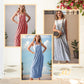 💃 Nouveau 🌷 Robe dos nu à rayures - Achetez 2 et bénéficiez de la livraison gratuite !