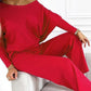 Ensemble en Couleur Unie pour Femmes : Pull à Épaules Tombantes et Pantalon Ample