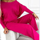 Ensemble en Couleur Unie pour Femmes : Pull à Épaules Tombantes et Pantalon Ample