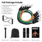 💪 50% DE RÉDUCTION ! 🏅 12 Pièces Bandes de Résistance – TPE – 10-100 LBS & Kit Complet for Home Gym