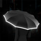 🌧️✨ Parapluie de sécurité réfléchissant – Compact, boucle à anneau pour un transport facile, idéal pour les trajets domicile-travail, visible et protégé par tous les temps 🚶‍♂️💡