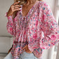 🔥Vente à chaud - 49 % de réduction🔥Chemise à manches longues à col V imprimé pour femmes