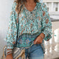 🔥Vente à chaud - 49 % de réduction🔥Chemise à manches longues à col V imprimé pour femmes