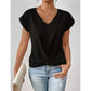 💥 GRANDE VENTE👚 T-shirt élégant à manches courtes avec col en V torsadé